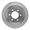 631-54205L Drilled/Slotted Brake Rotor [Silver], 2007-2017 Ford/Lincoln/Mercury/Mazda, Position: Rear Left - image 1