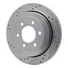 631-54205L Drilled/Slotted Brake Rotor [Silver], 2007-2017 Ford/Lincoln/Mercury/Mazda, Position: Rear Left - image 2