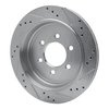 631-54205L Drilled/Slotted Brake Rotor [Silver], 2007-2017 Ford/Lincoln/Mercury/Mazda, Position: Rear Left - image 4