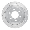 631-54205R Drilled/Slotted Brake Rotor [Silver], 2007-2017 Ford/Lincoln/Mercury/Mazda, Position: Rear Right - image 1