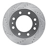 631-54207L Drilled/Slotted Brake Rotor [Silver], 2006-2010 Ford/Lincoln/Mercury/Mazda, Position: Front Left - image 1