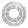 631-54208L Drilled/Slotted Brake Rotor [Silver], Fits Select Ford/Lincoln/Mercury/Mazda, Position: Rear Left - image 1