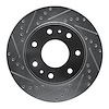 631-54216L Drilled/Slotted Brake Rotor [Silver], 2009-2009 Ford/Lincoln/Mercury/Mazda, Position: Front Left - image 1