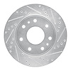 631-54216R Drilled/Slotted Brake Rotor [Silver], 2009-2009 Ford/Lincoln/Mercury/Mazda, Position: Front Right - image 1