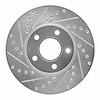 631-54217L Drilled/Slotted Brake Rotor [Silver], 2010-2013 Ford/Lincoln/Mercury/Mazda, Position: Front Left - image 1