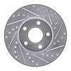 631-54217R Drilled/Slotted Brake Rotor [Silver], 2010-2013 Ford/Lincoln/Mercury/Mazda, Position: Front Right - image 1