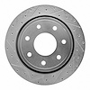 631-54218L Drilled/Slotted Brake Rotor [Silver], 2012-2014 Ford/Lincoln/Mercury/Mazda, Position: Rear Left - image 1