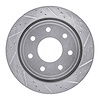 631-54218R Drilled/Slotted Brake Rotor [Silver], 2012-2014 Ford/Lincoln/Mercury/Mazda, Position: Rear Right - image 1