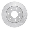 631-54219R Drilled/Slotted Brake Rotor [Silver], 2010-2014 Ford/Lincoln/Mercury/Mazda, Position: Front Right - image 1
