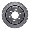 631-54220R Drilled/Slotted Brake Rotor [Silver], 2012-2020 Ford/Lincoln/Mercury/Mazda, Position: Rear Right - image 1