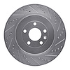 631-54222R Drilled/Slotted Brake Rotor [Silver], 2013-2019 Ford/Lincoln/Mercury/Mazda, Position: Rear Right - image 1