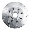 631-54224R Drilled/Slotted Brake Rotor [Silver], Fits Select Ford/Lincoln/Mercury/Mazda, Position: Front Right - image 1