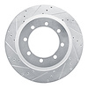 631-54225L Drilled/Slotted Brake Rotor [Silver], Fits Select Ford/Lincoln/Mercury/Mazda, Position: Rr Left,Rear Left - image 1