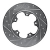 631-54228L Drilled/Slotted Brake Rotor [Silver], 2015-2020 Ford/Lincoln/Mercury/Mazda, Position: Rear Left - image 1