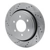 631-54231L Drilled/Slotted Brake Rotor [Silver], 2015-2017 Ford/Lincoln/Mercury/Mazda, Position: Rear Left - image 2
