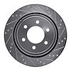 631-54231R Drilled/Slotted Brake Rotor [Silver], 2015-2017 Ford/Lincoln/Mercury/Mazda, Position: Rear Right - image 1
