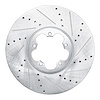 631-54232R Drilled/Slotted Brake Rotor [Silver], 2014-2019 Ford/Lincoln/Mercury/Mazda, Position: Front Right - image 1