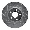 631-54259L Drilled/Slotted Brake Rotor [Silver], 2013-2020 Ford/Lincoln/Mercury/Mazda, Position: Front Left - image 1