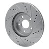 631-54259L Drilled/Slotted Brake Rotor [Silver], 2013-2020 Ford/Lincoln/Mercury/Mazda, Position: Front Left - image 4