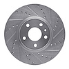 631-54259R Drilled/Slotted Brake Rotor [Silver], 2013-2020 Ford/Lincoln/Mercury/Mazda, Position: Front Right - image 1