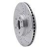 631-54259R Drilled/Slotted Brake Rotor [Silver], 2013-2020 Ford/Lincoln/Mercury/Mazda, Position: Front Right - image 2