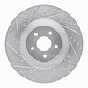631-54261L Drilled/Slotted Brake Rotor [Silver], 2016-2018 Ford/Lincoln/Mercury/Mazda, Position: Front Left - image 1