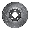 631-54264L Drilled/Slotted Brake Rotor [Silver], 2017-2020 Ford/Lincoln/Mercury/Mazda, Position: Front Left - image 1
