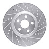631-54264R Drilled/Slotted Brake Rotor [Silver], 2017-2020 Ford/Lincoln/Mercury/Mazda, Position: Front Right - image 1