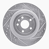 631-54266R Drilled/Slotted Brake Rotor [Silver], 2013-2019 Ford/Lincoln/Mercury/Mazda, Position: Front Right - image 1