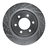 631-54267L Drilled/Slotted Brake Rotor [Silver], 2018-2021 Ford/Lincoln/Mercury/Mazda, Position: Rear Left - image 1