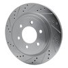 631-54267L Drilled/Slotted Brake Rotor [Silver], 2018-2021 Ford/Lincoln/Mercury/Mazda, Position: Rear Left - image 2