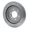 631-54267L Drilled/Slotted Brake Rotor [Silver], 2018-2021 Ford/Lincoln/Mercury/Mazda, Position: Rear Left - image 4