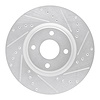 631-54268R Drilled/Slotted Brake Rotor [Silver], Fits Select Ford/Lincoln/Mercury/Mazda, Position: Front Right - image 1