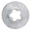 631-54270R Drilled/Slotted Brake Rotor [Silver], Fits Select Ford/Lincoln/Mercury/Mazda, Position: Front Right - image 1