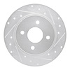 631-54271R Drilled/Slotted Brake Rotor [Silver], Fits Select Ford/Lincoln/Mercury/Mazda, Position: Rear Right - image 1