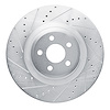 631-54274L Drilled/Slotted Brake Rotor [Silver], Fits Select Ford/Lincoln/Mercury/Mazda, Position: Front Left - image 1