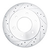 631-54276L Drilled/Slotted Brake Rotor [Silver], Fits Select Ford/Lincoln/Mercury/Mazda, Position: Rear Left - image 1