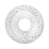 631-54276R Drilled/Slotted Brake Rotor [Silver], Fits Select Ford/Lincoln/Mercury/Mazda, Position: Rear Right - image 1