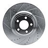 631-54277L Drilled/Slotted Brake Rotor [Silver], Fits Select Ford/Lincoln/Mercury/Mazda, Position: Front Left - image 1