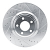 631-54277R Drilled/Slotted Brake Rotor [Silver], Fits Select Ford/Lincoln/Mercury/Mazda, Position: Front Right - image 1