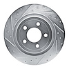 631-54280L Drilled/Slotted Brake Rotor [Silver], Fits Select Ford/Lincoln/Mercury/Mazda, Position: Rear Left - image 1