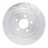 631-54280R Drilled/Slotted Brake Rotor [Silver], Fits Select Ford/Lincoln/Mercury/Mazda, Position: Rear Right - image 1