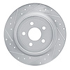 631-54282L Drilled/Slotted Brake Rotor [Silver], Fits Select Ford/Lincoln/Mercury/Mazda, Position: Rear Left - image 1