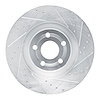 631-54296R Drilled/Slotted Brake Rotor [Silver], Fits Select Ford/Lincoln/Mercury/Mazda, Position: Front Right - image 1