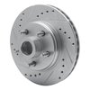 631-55000L Drilled/Slotted Brake Rotor [Silver], 1987-1992 Ford/Lincoln/Mercury/Mazda, Position: Front Left - image 2