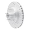 631-55000R Drilled/Slotted Brake Rotor [Silver], 1987-1992 Ford/Lincoln/Mercury/Mazda, Position: Front Right - image 2