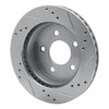 631-55002L Drilled/Slotted Brake Rotor [Silver], 1991-1992 Ford/Lincoln/Mercury/Mazda, Position: Rear Left - image 4
