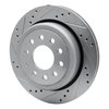 631-55003L Drilled/Slotted Brake Rotor [Silver], 2003-2011 Ford/Lincoln/Mercury/Mazda, Position: Rear Left - image 2