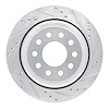 631-55003R Drilled/Slotted Brake Rotor [Silver], 2003-2011 Ford/Lincoln/Mercury/Mazda, Position: Rear Right - image 1