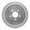 631-55004L Drilled/Slotted Brake Rotor [Silver], 2003-2011 Ford/Lincoln/Mercury/Mazda, Position: Rear Left - image 1